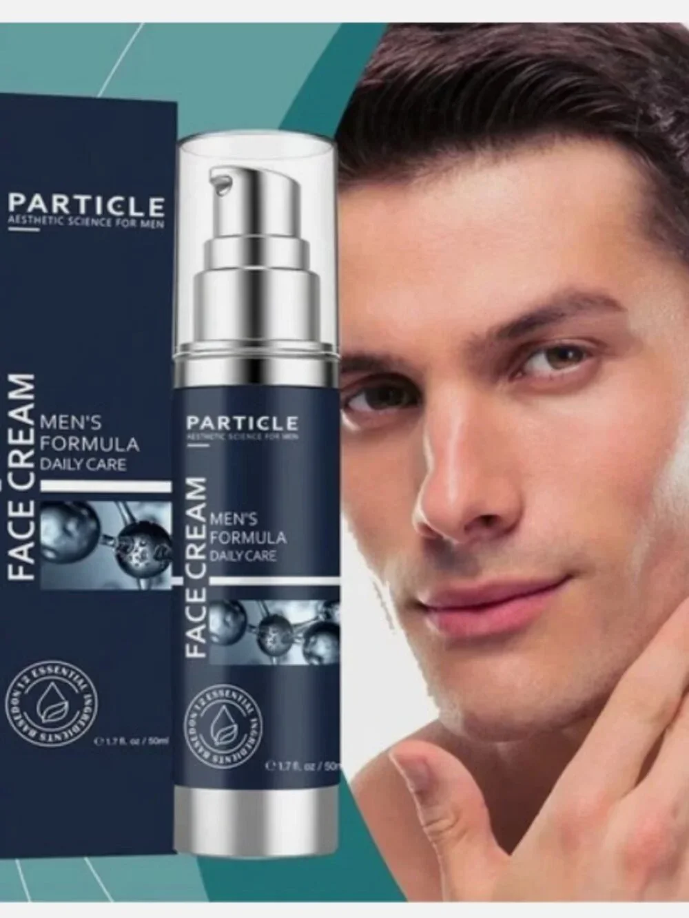 Particle Mens Face Cream - 6 in 1 Mens Anti Aging Face Moisturizer (1.7 oz) Eye